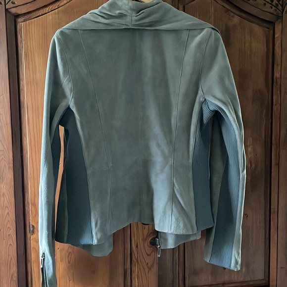 COPY - EUC VINCE SUEDE WATERFALL COLLAR ZIP JACKET. SIZE L - Picture 8 of 14